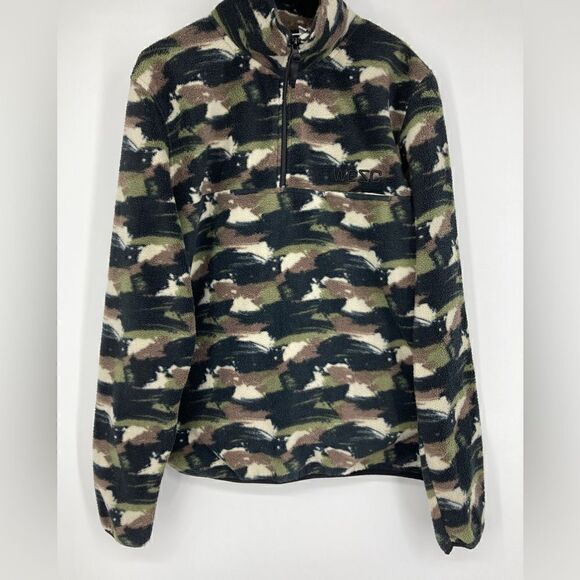 WeSC Camo Fleece Unisex Pullover Size Men’s L/Women’s XL - Picture 1 of 7